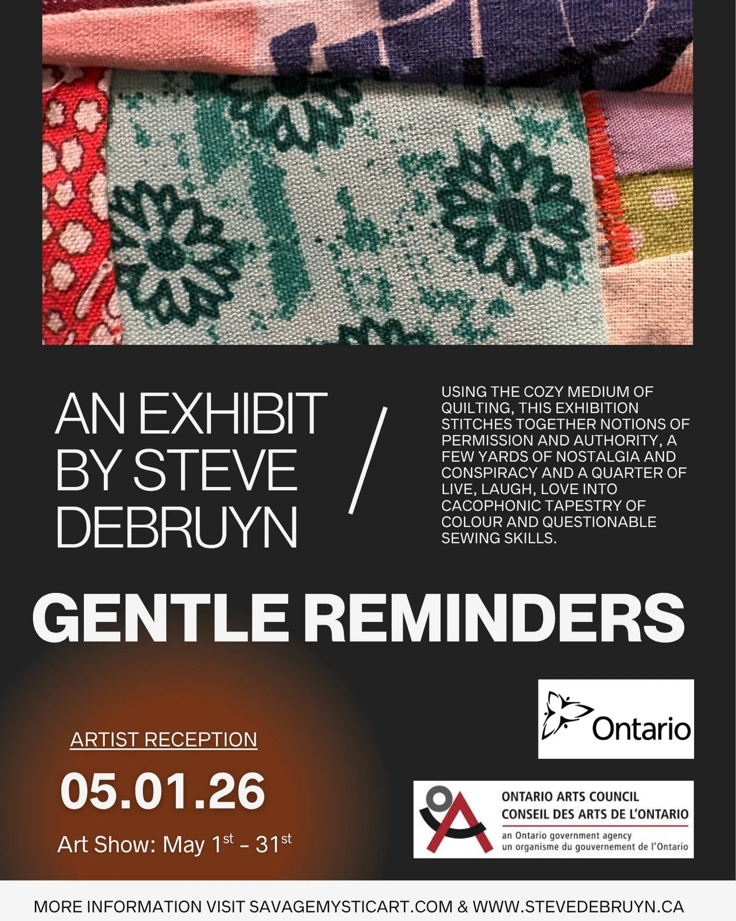 This Friday at the @savagemysticart gallery, we're hosting Steve deBruyn's first solo exhibit in the US! 

Working through the tactile, nostalgic language of quilting, Gentle Reminders unravels ideas of permission, authority, and domestic comfort, th
