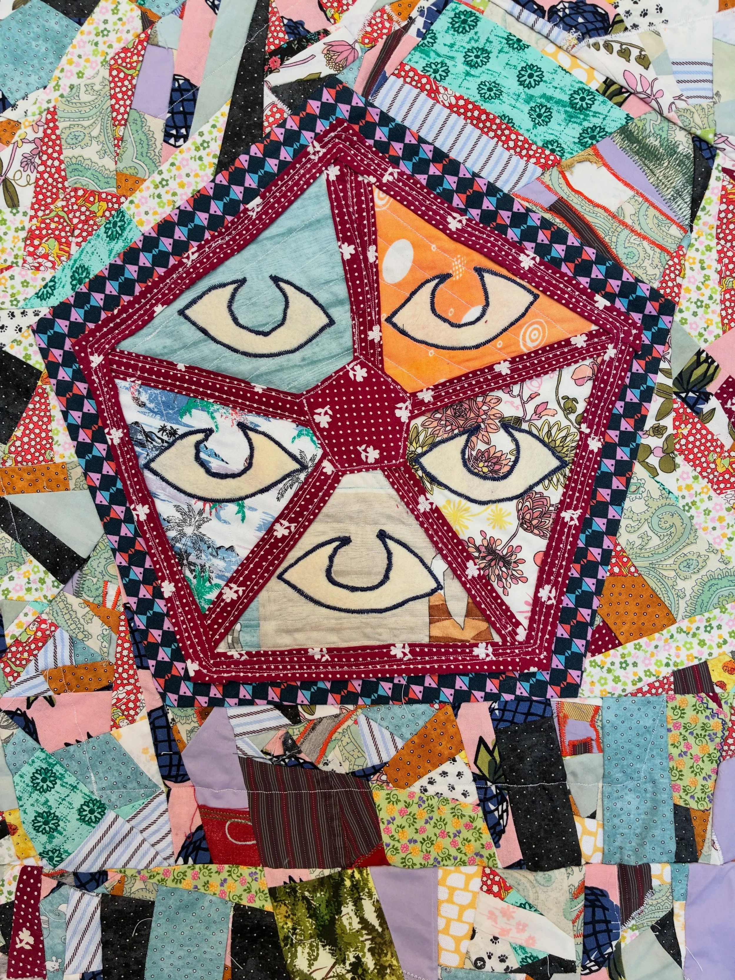 Need more art in your life? Stop by the gallery this weekend, Thursday - Sunday, 12pm - 11pm to view the textile works of Canadian artist Steve deBruyn. His quilts stitch together notions of permission and authority. 🪡