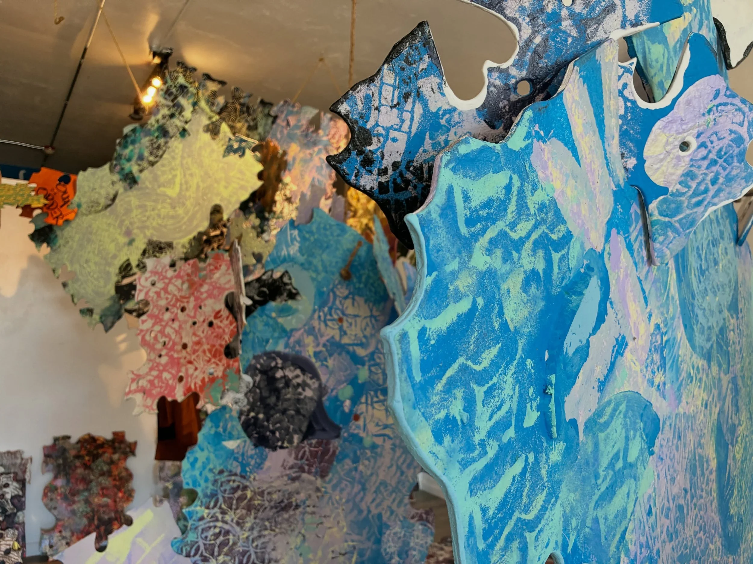 The Mermex mobiles are coming to life! We&rsquo;ll see you Friday for this free artist reception @savagemysticart!