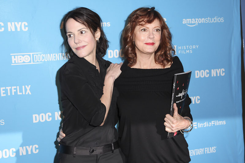 Mary Louise Parker and Executive Producer Susan Sarandon at the DocNYC screening in NYC Soufra Cookbook in hand