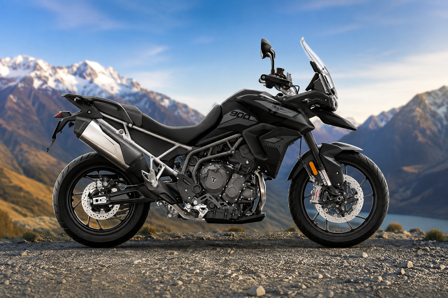Triumph Tiger 900 ready to tour New Zealand on your next motorcycle holiday. Book it now with Rideabikenz based in Christchurch