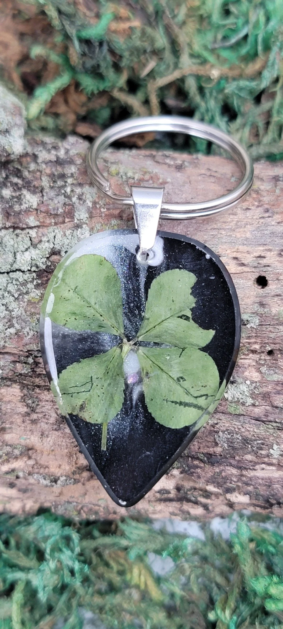 Lucky Black and White Keychain