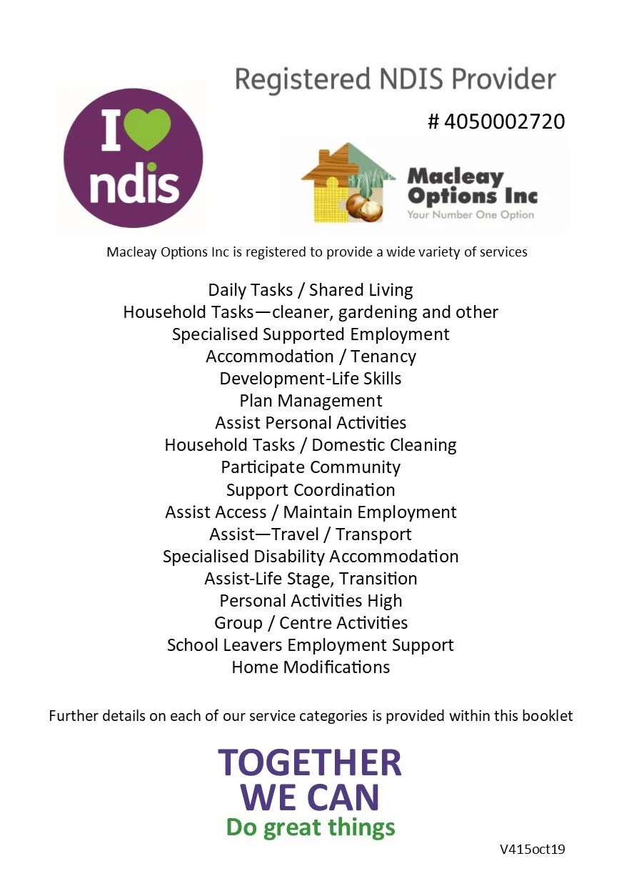 About NDIS — Macleay Options