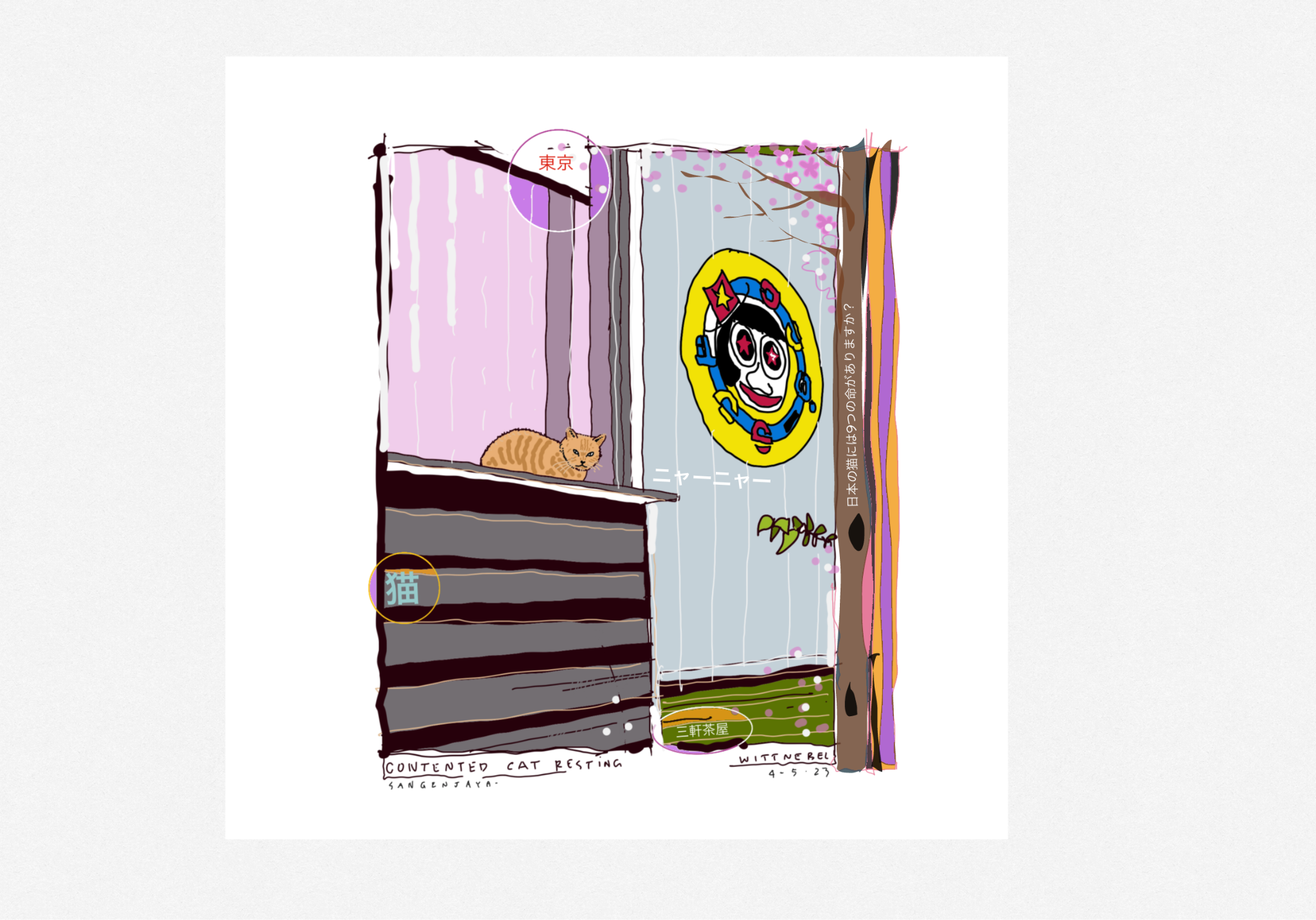 Contented Cat Resting Sangenjaya.png