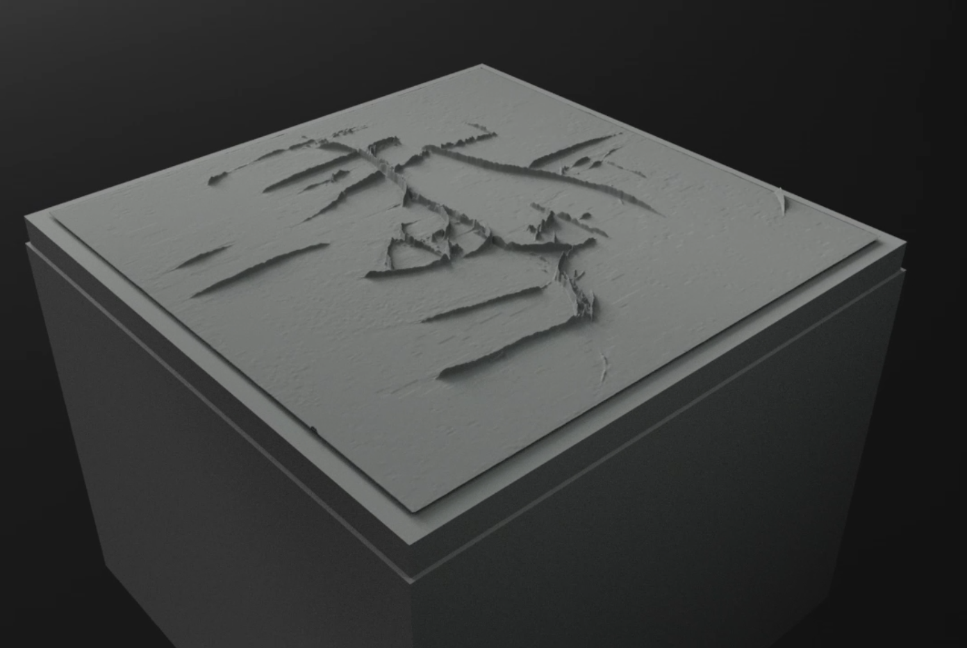 AI generated maps turned 3D by Fezz Stenton