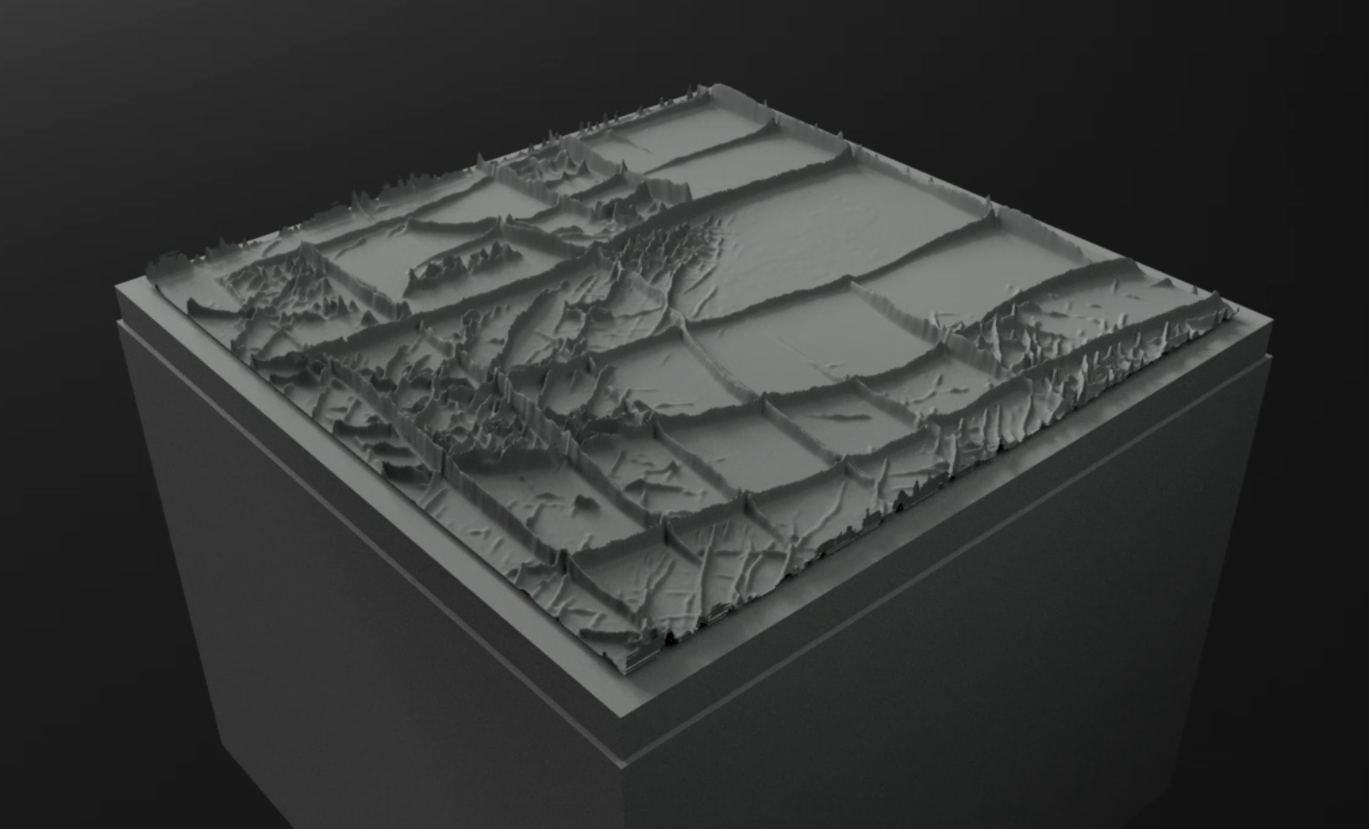AI generated maps turned 3D by Fezz Stenton