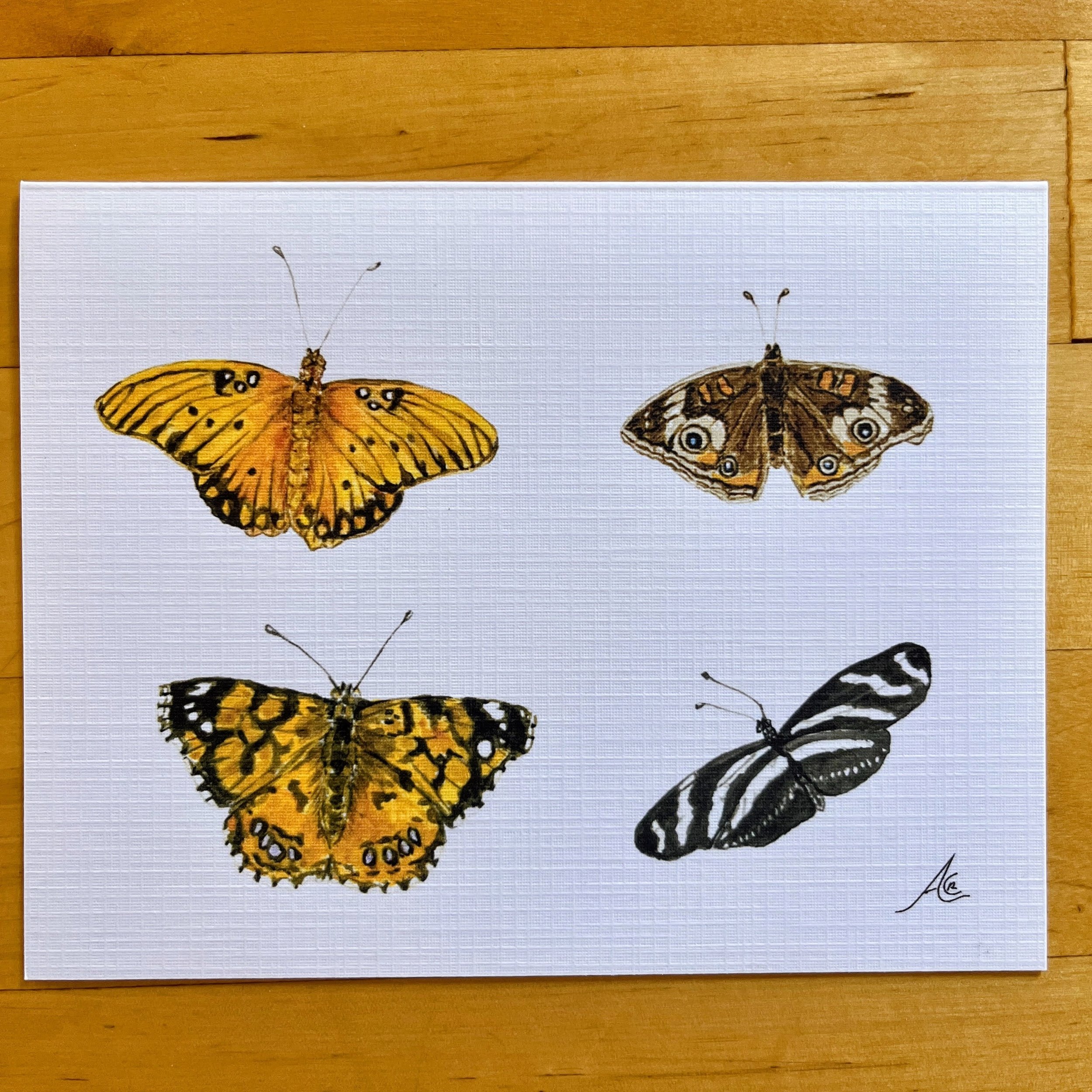 Butterflies Collection: Greeting Cards From Watercolors, Set of 4 #1