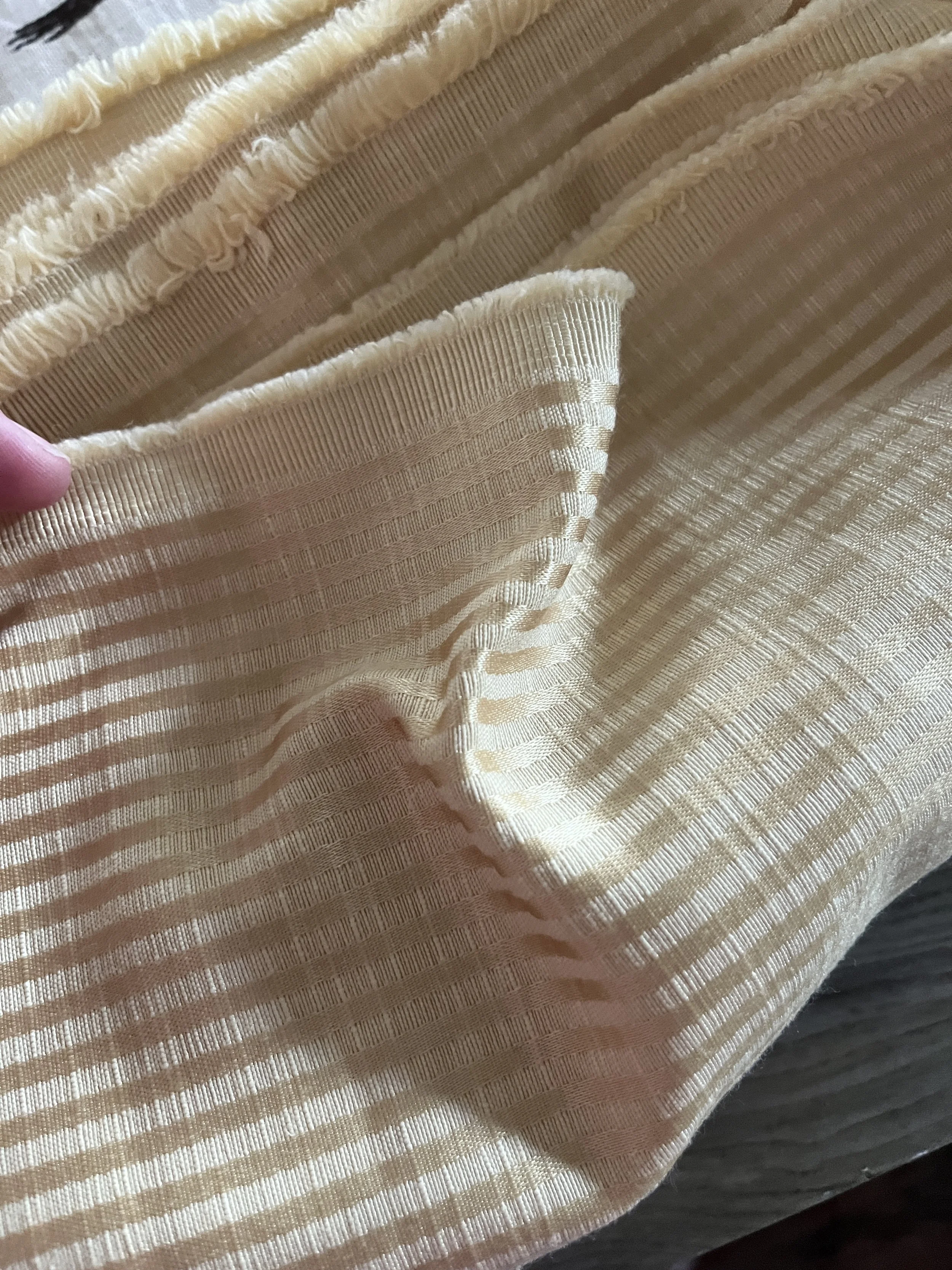 Golden Yellow Strips Fabric Piece of 3 yards