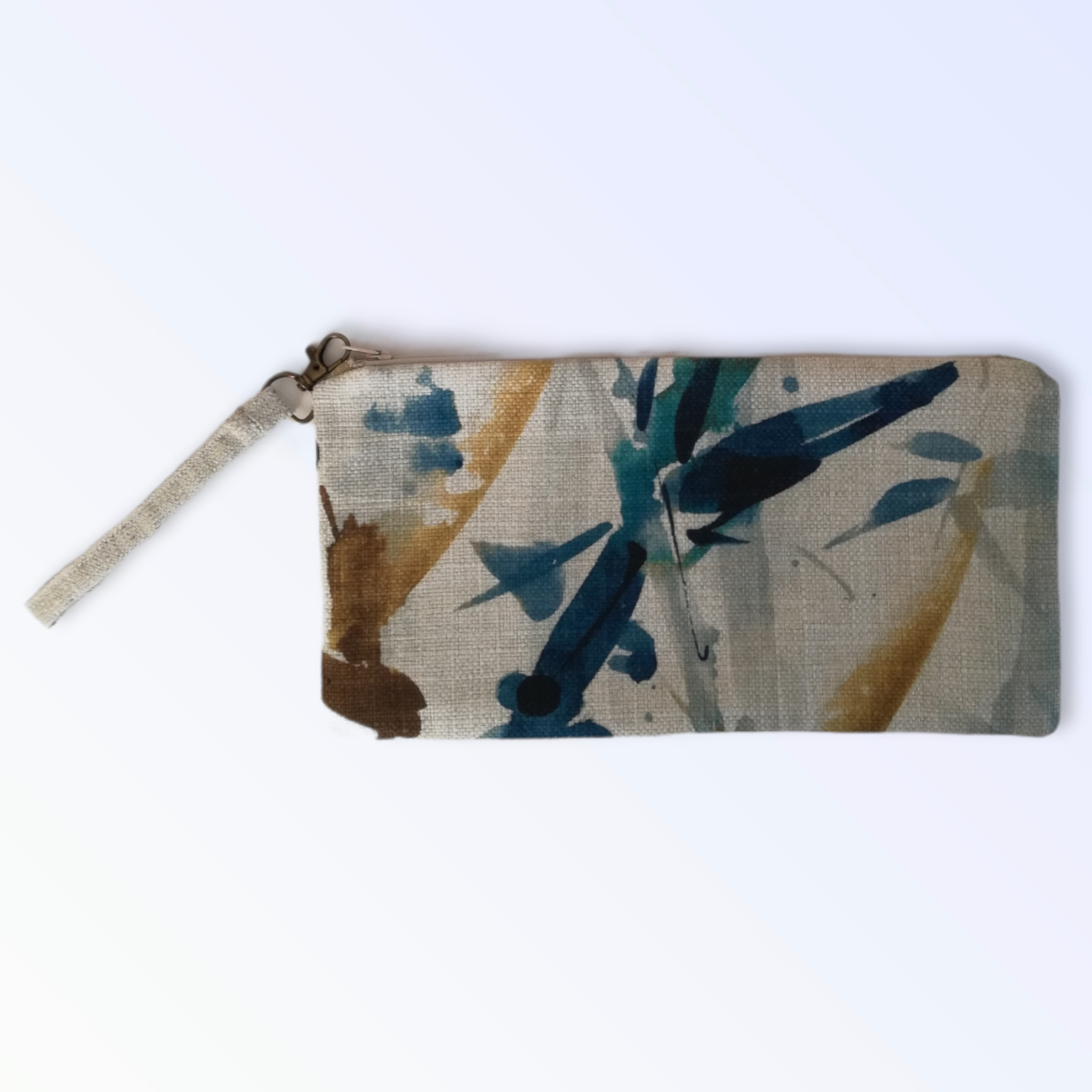 Wristlet+Clutch+Purse +Abstract+Watercolor+Touch