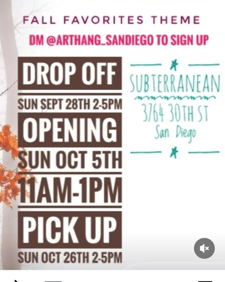 Group Art Show: Fall Favorites 🍂

A collective art show featuring San Diego-based artists, curated by @arthang_sandiego at @subterranean_northpark .
You can visit (and revisit!) until 10/26. For this show, my original watercolor Amanita phalloides (