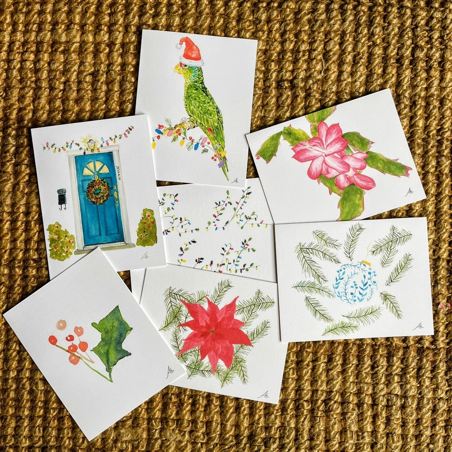 Several options to choose from to send heartwarming notes this Holiday Season, from hand-painted watercolors to cards!

Sustainable NOTE: Our greeting cards are text-free on the front, allowing them to be reused as framed art.

MuXu Holiday Greeting 