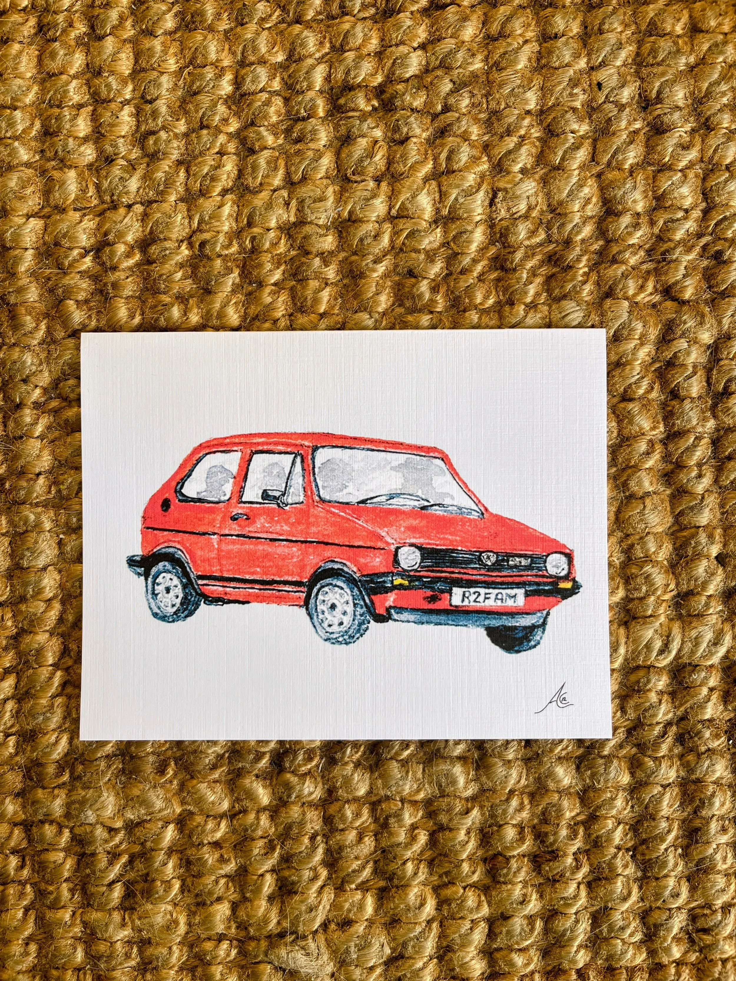 Nostalgic Collection: Greeting Cards From Watercolors: Car