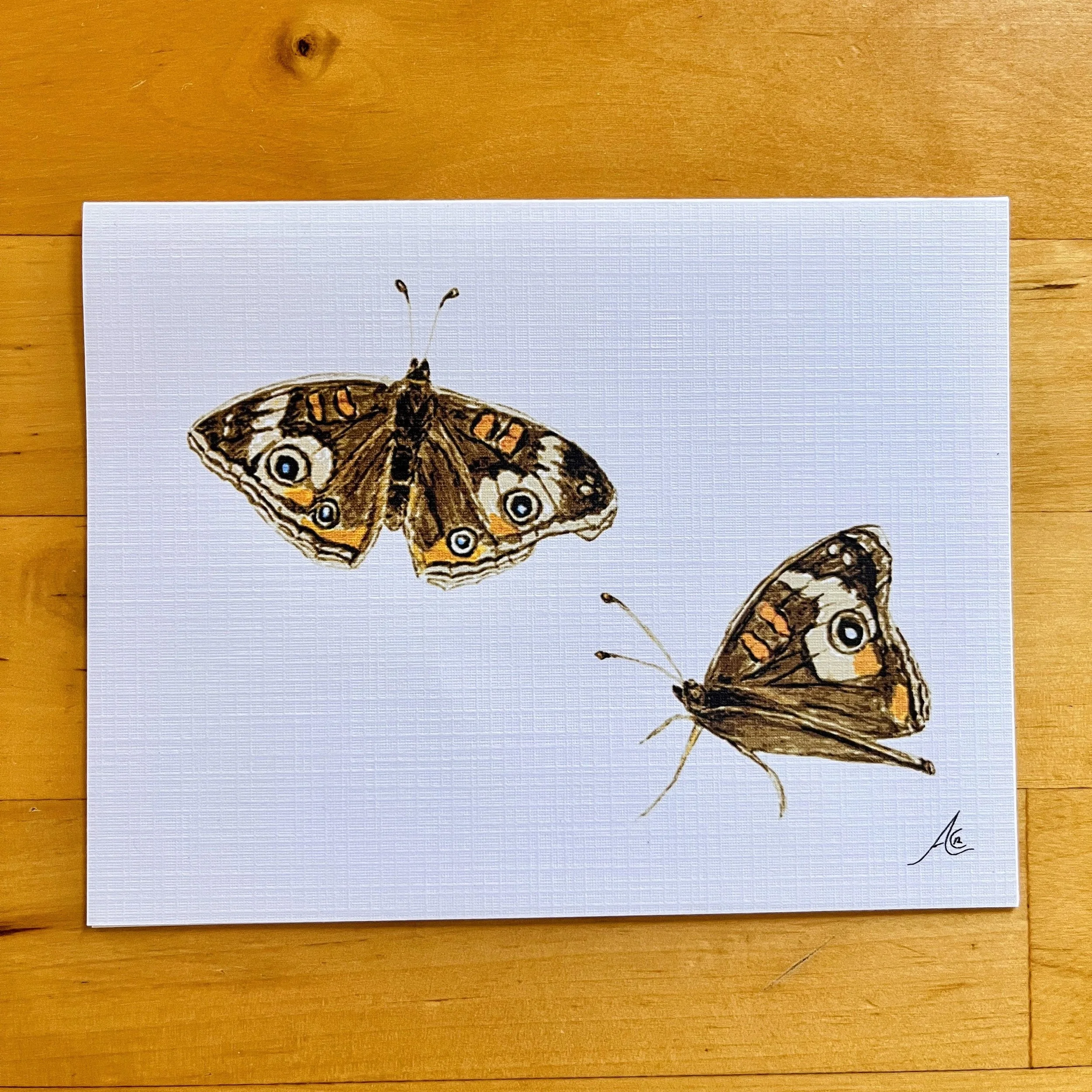 Butterflies Collection: Greeting Cards From Watercolors, Common Buckeye