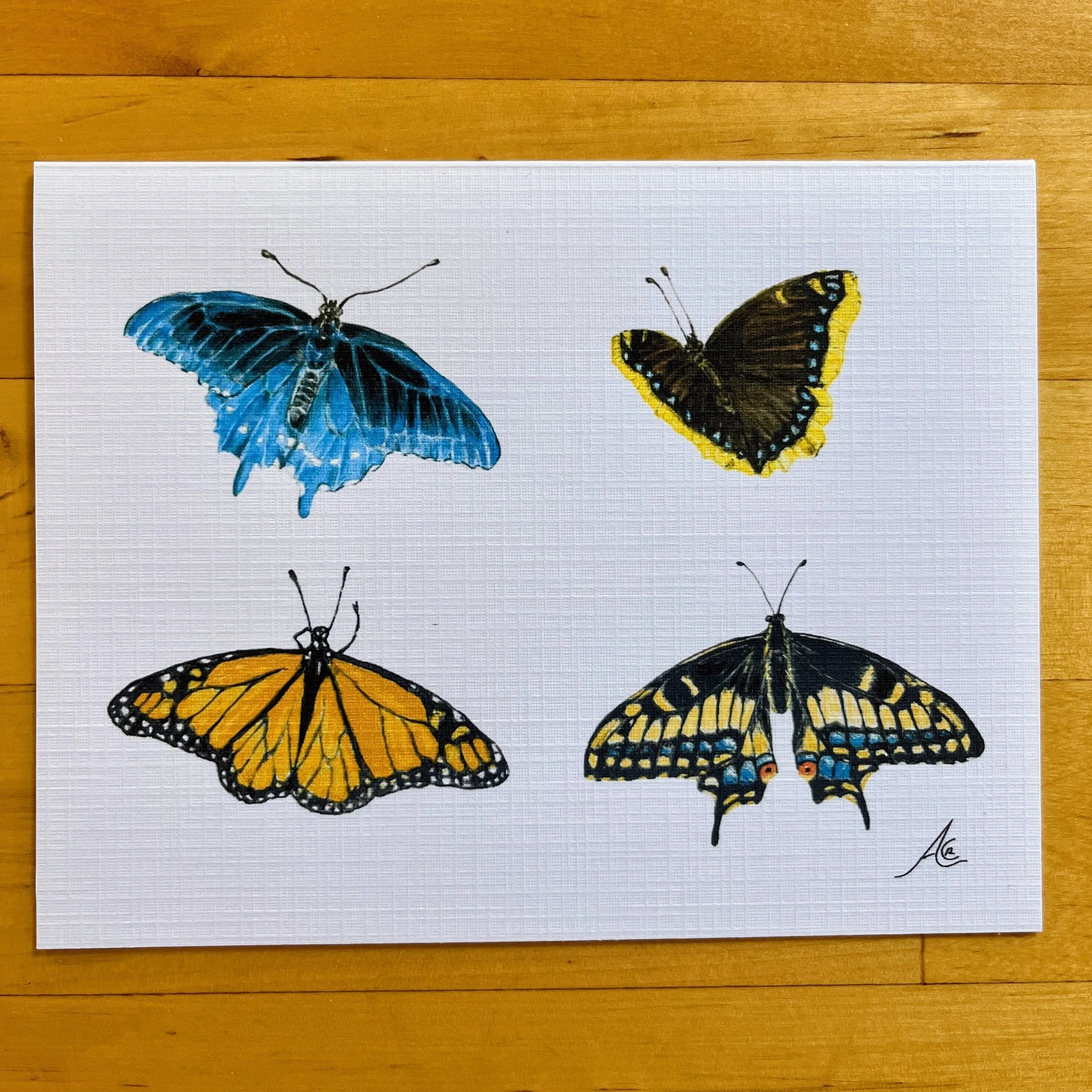 Butterflies Collection: Greeting Cards From Watercolors, Set of 4 #2