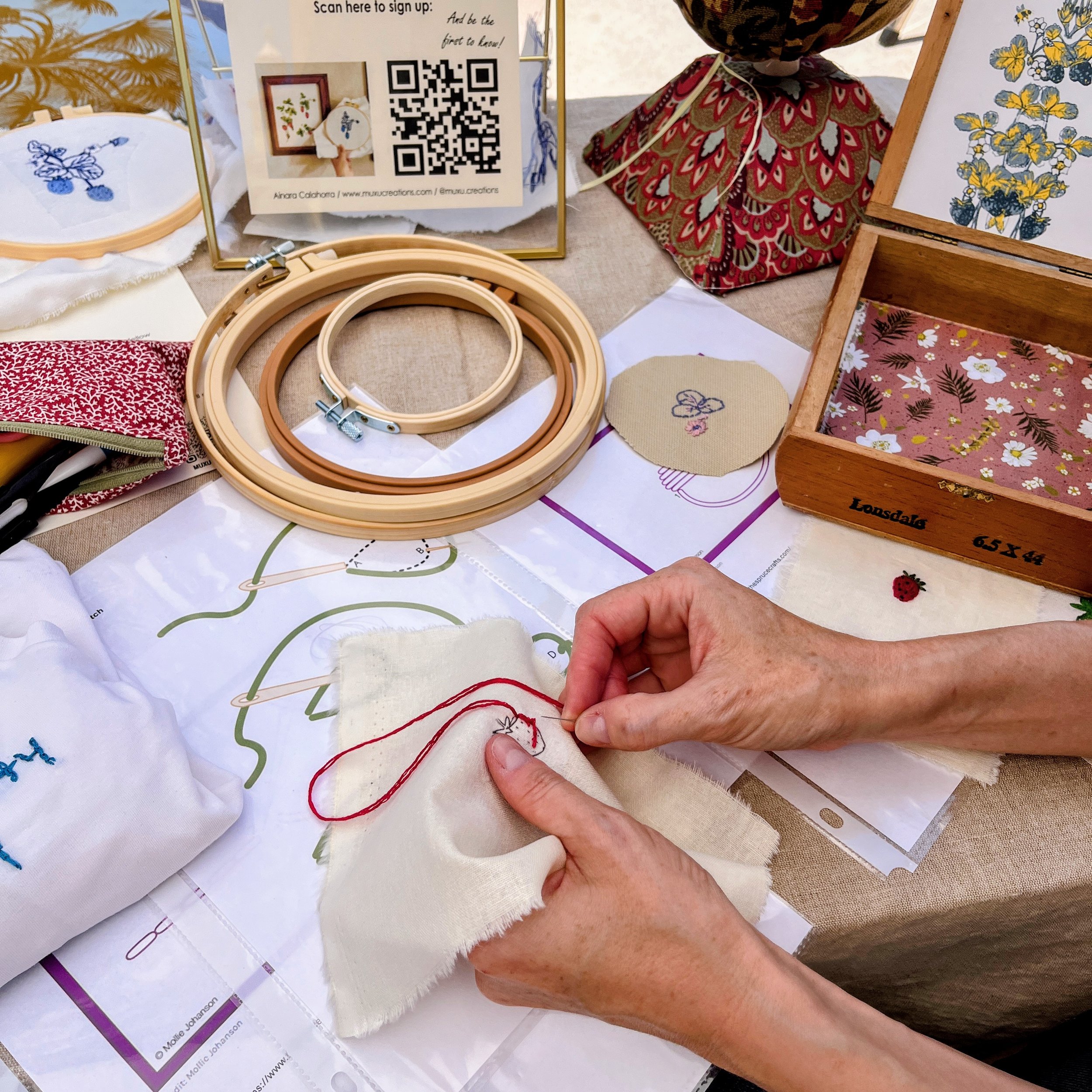 From Watercolor to Stitch: An Upcycled Embroidery Experience for all Levels! 10/23 (10 spots)