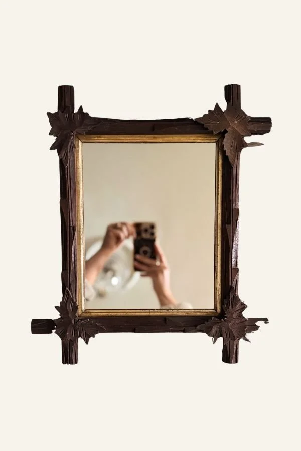 Tramp art petite mirror