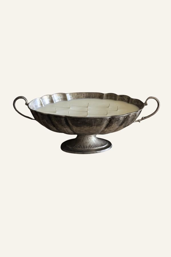 Large Silver plated urn candle