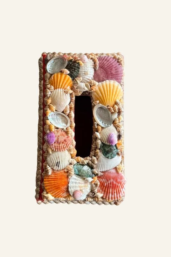 Shell Covered Tissue Box