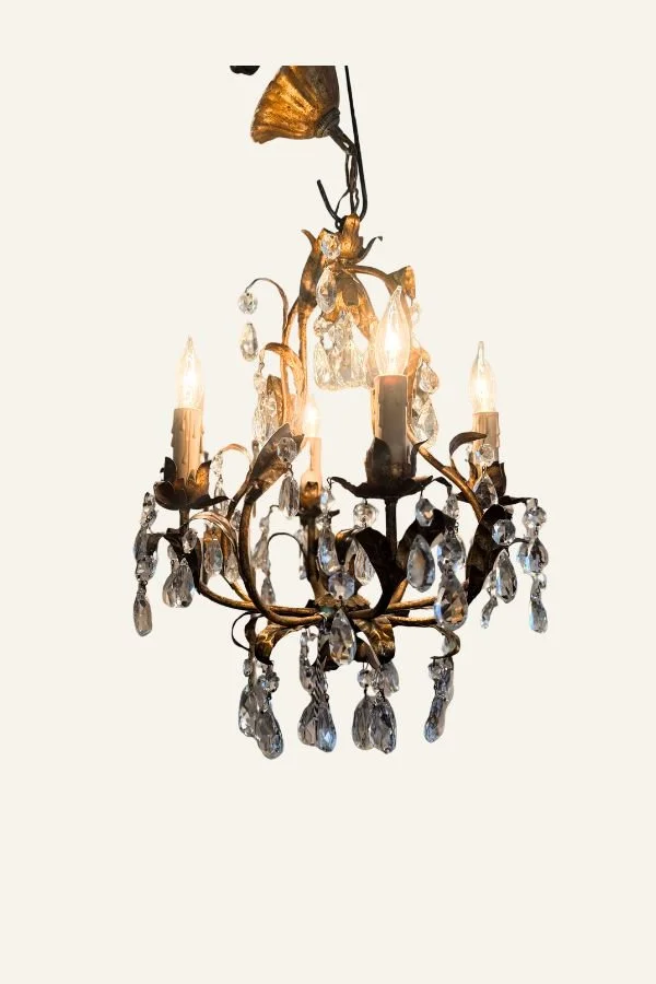 Vintage chandelier with crystals