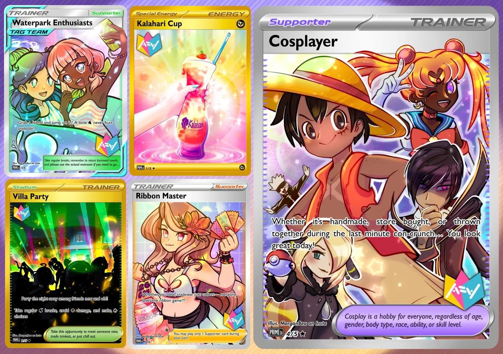 I&rsquo;m bringing poke-inspired card stickers to #colossalconprime this year✨ 

Ive got quite a few of each design that I&rsquo;ll be handing out at random through the week so be on the lookout 

#pokemon#fanart#ptcg#customtrainercard