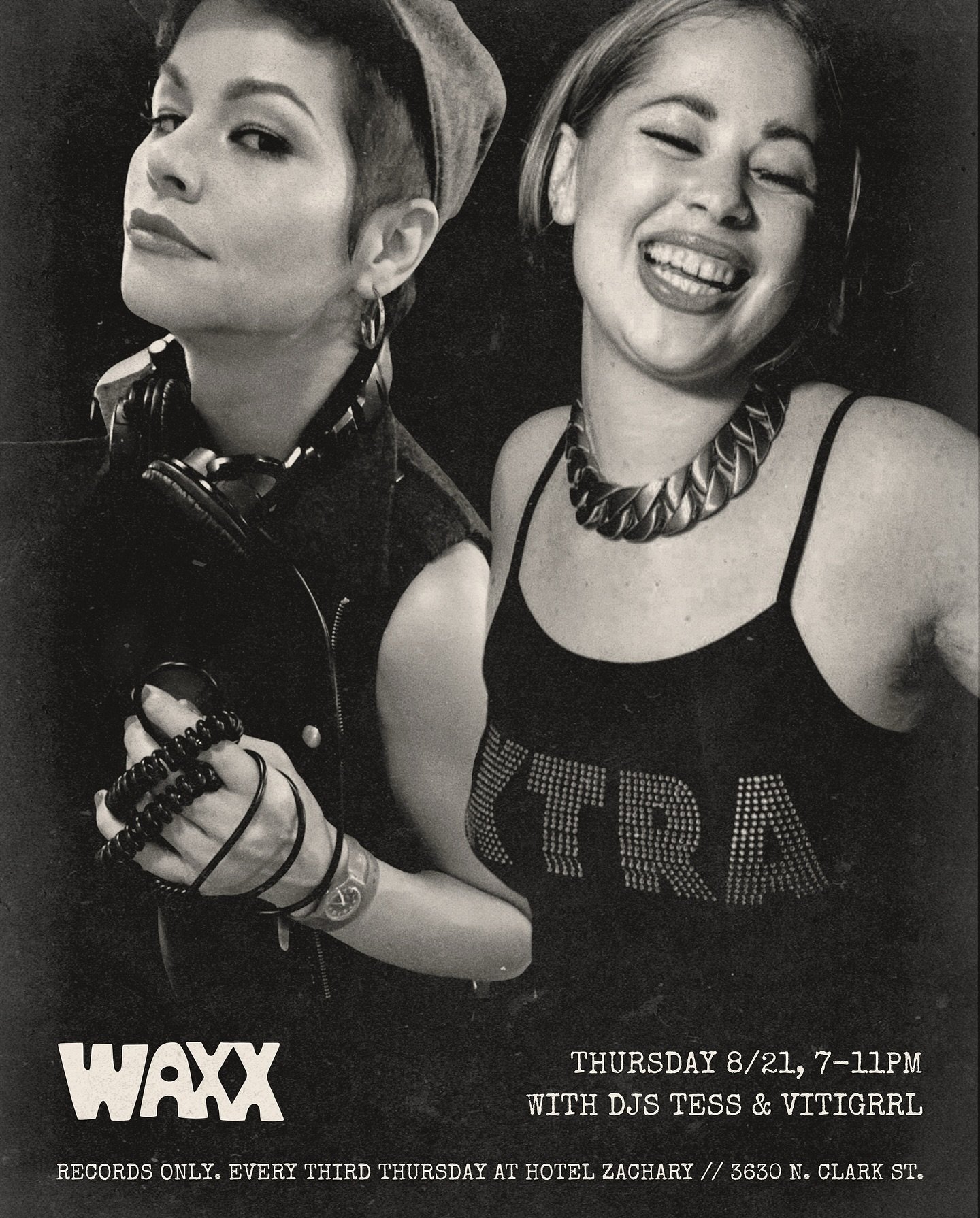 This Thursday 8/21! WAXX welcomes @vitigrrl to the turntables for a very special night of house, disco and R&amp;B&mdash; a rare collab set for us and long overdue. BIG energy! Come share the warmth with us as summer continues- hope to see you! ⚡️⚡️⚡