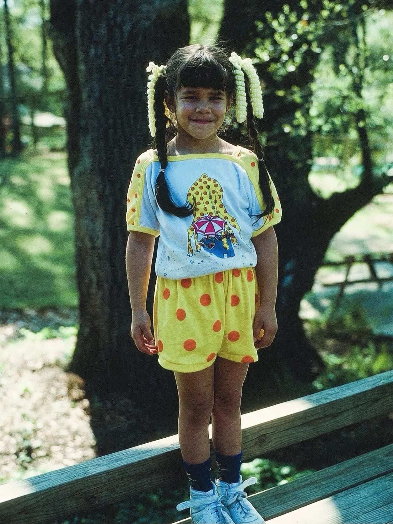 Fit check! ☑️ Shout out to younger me, Louisiana oak trees, bangs, velcro high-tops and Doodah, the dog. Film photos courtesy of my Uncle Aaron 📸 #throwbackthursday