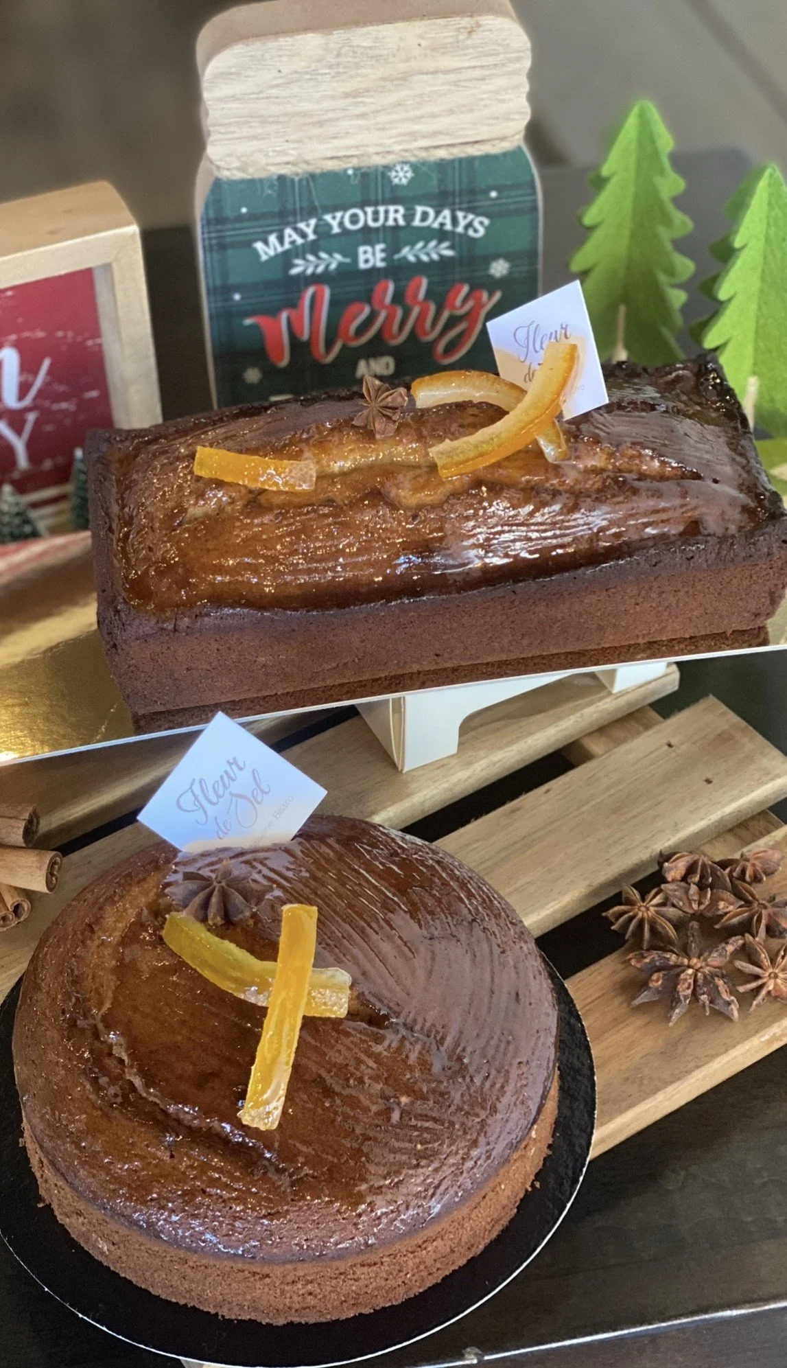 Pain d'Epices (spice cake): Warm spices, orange, honey, almond. The ultimate holiday cake