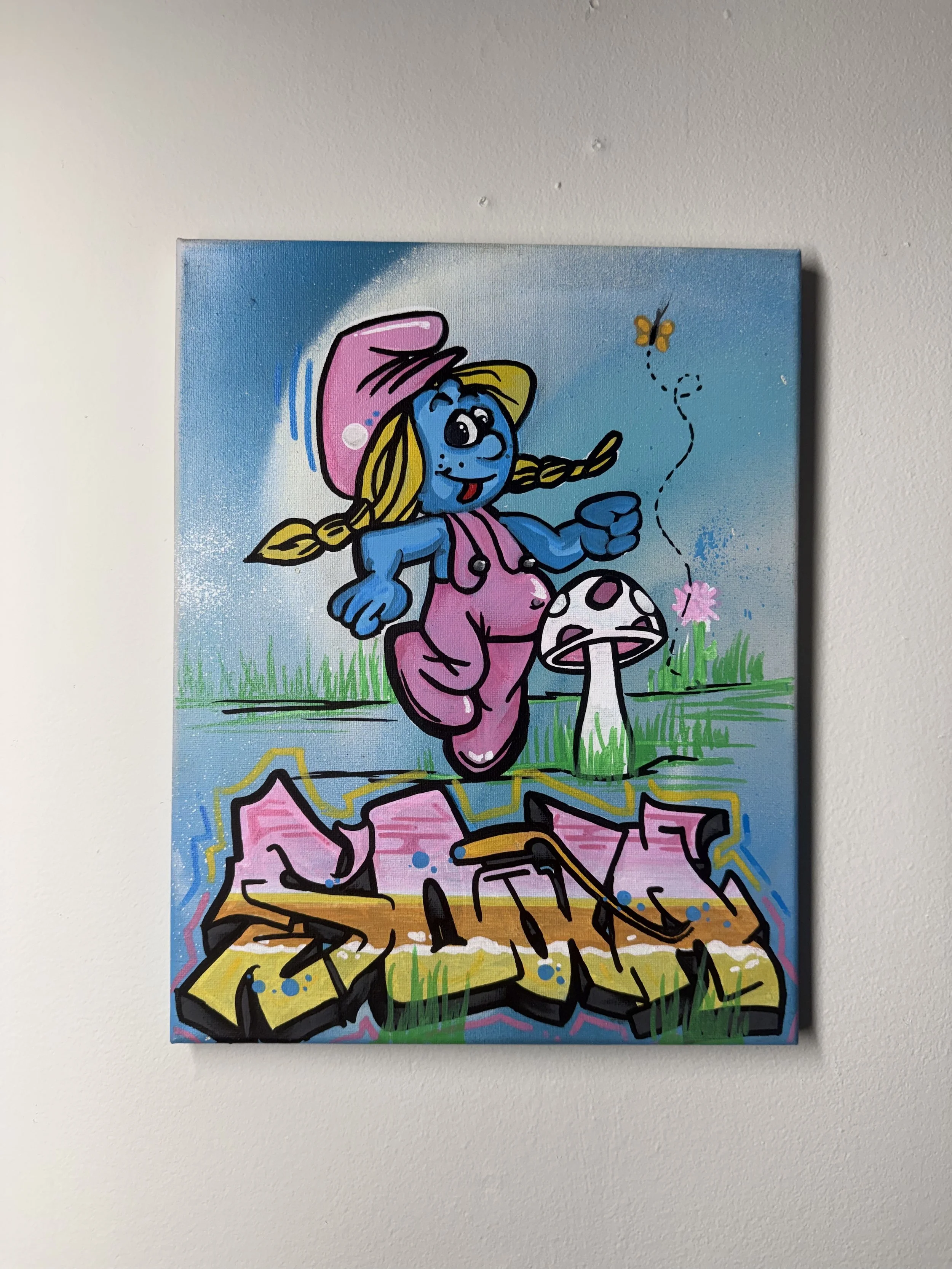 'Smurfette' Acrylic Painting - 11x14 Canvas