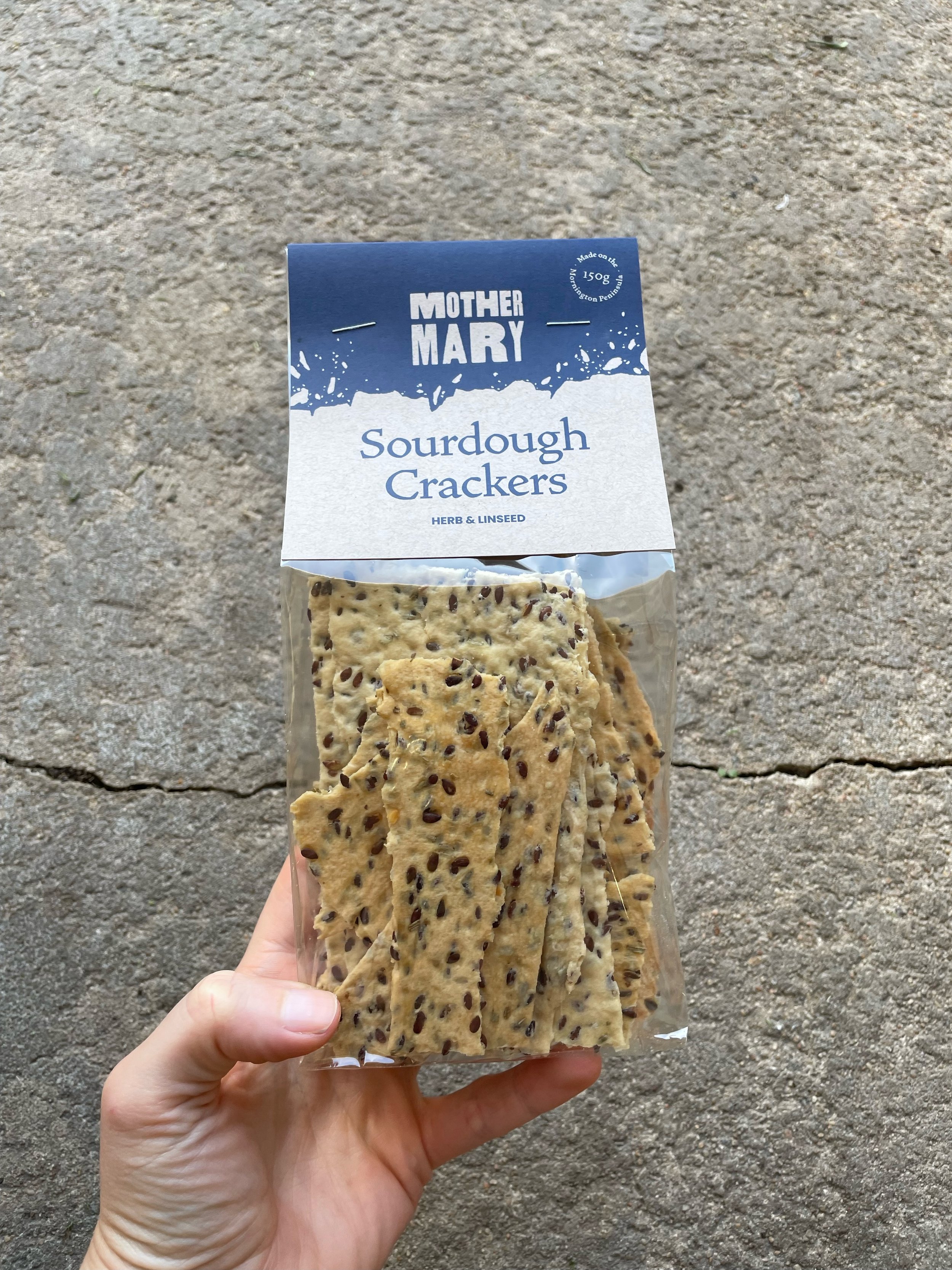 Sourdough Crackers- Herb & Linseed 150g