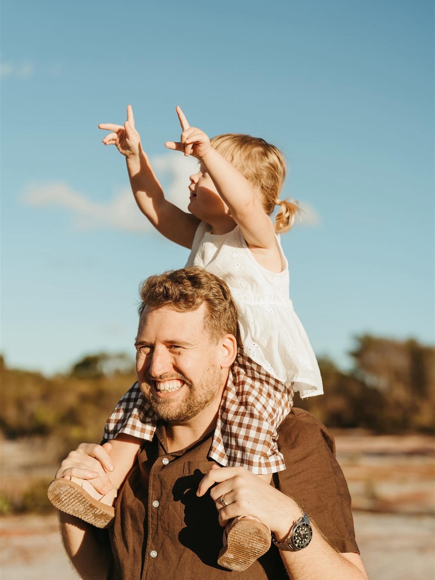 Fun with Dad in the winter sunshine ☀️