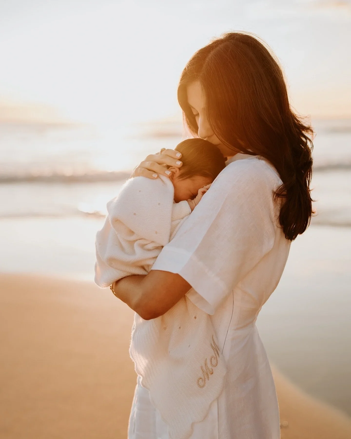 Newborn photography at the beach