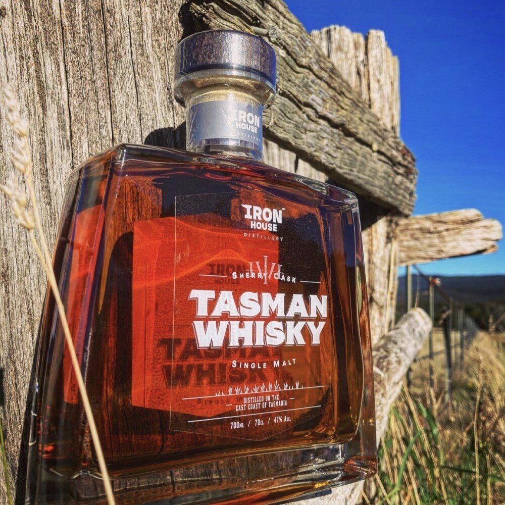 A noteworthy one, @iron_house_brewery's  100% Tasmanian Single Malt Sherry Cask is a delicate and subtle Tasman whisky, with a slight aroma of sweetened candied nectar and a dried fruit spice nose, with an undertone of butter. ⁠
⁠
This is followed by