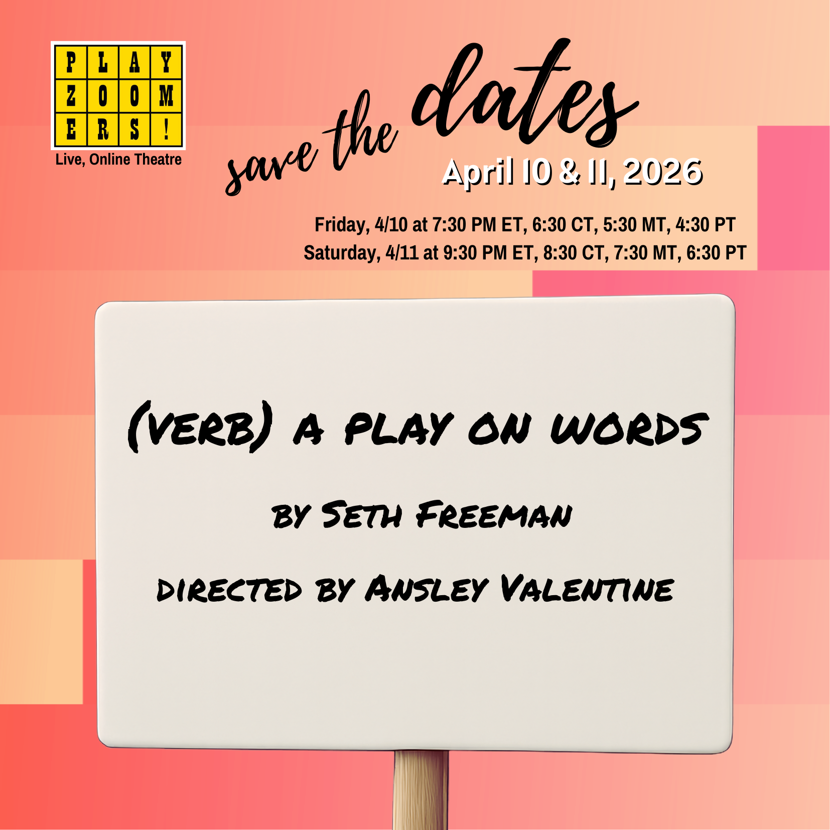 (VERB) A PLAY ON WORDS