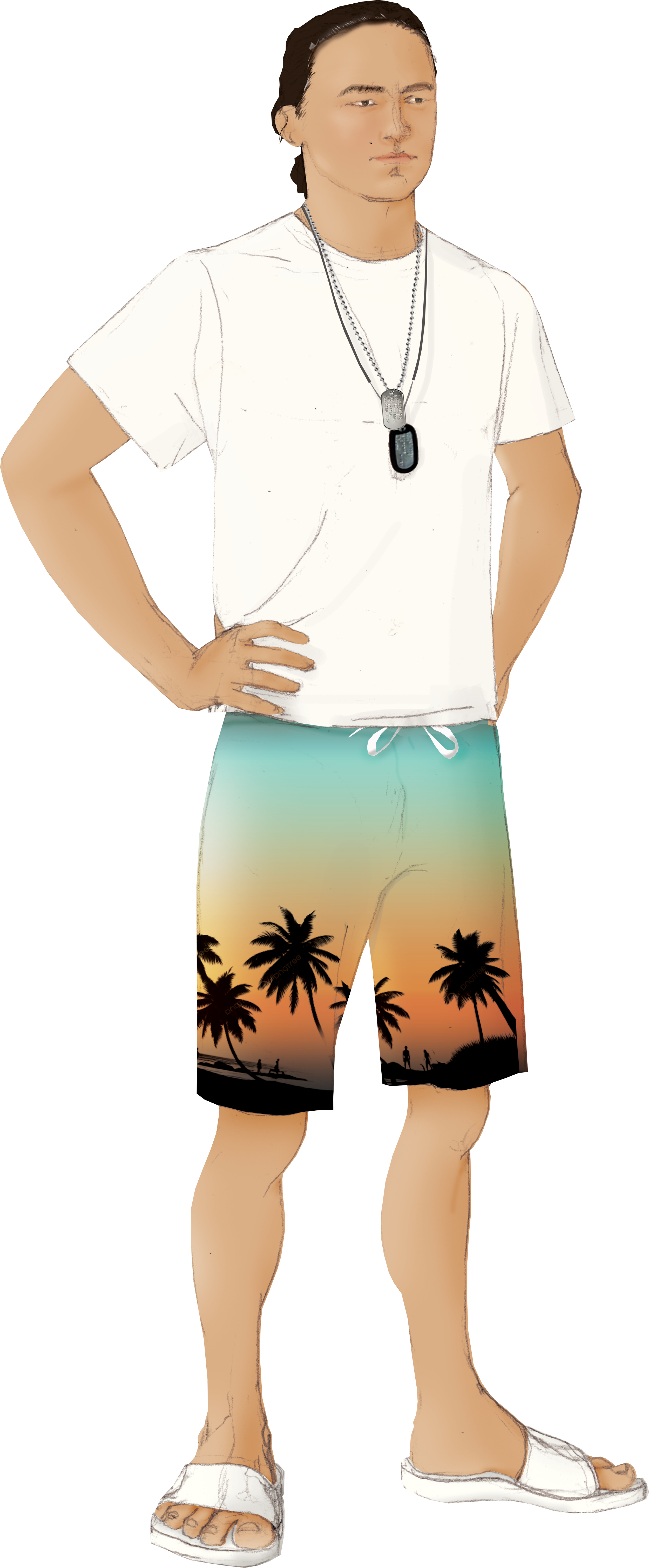 Claudio shorts and tshirt.png