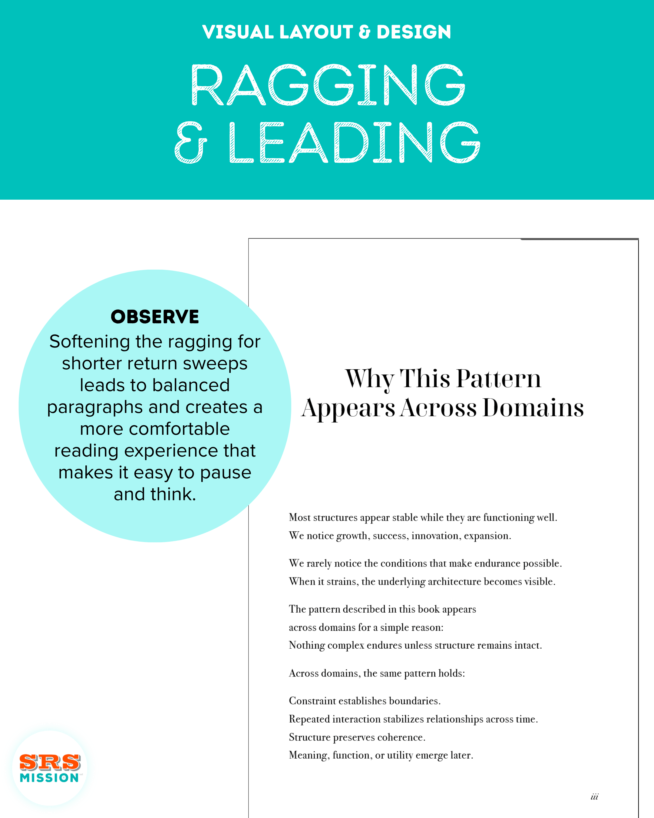 Image displays page iii of the Cognitive Architecture Thinking book, with ragging and leading applied.