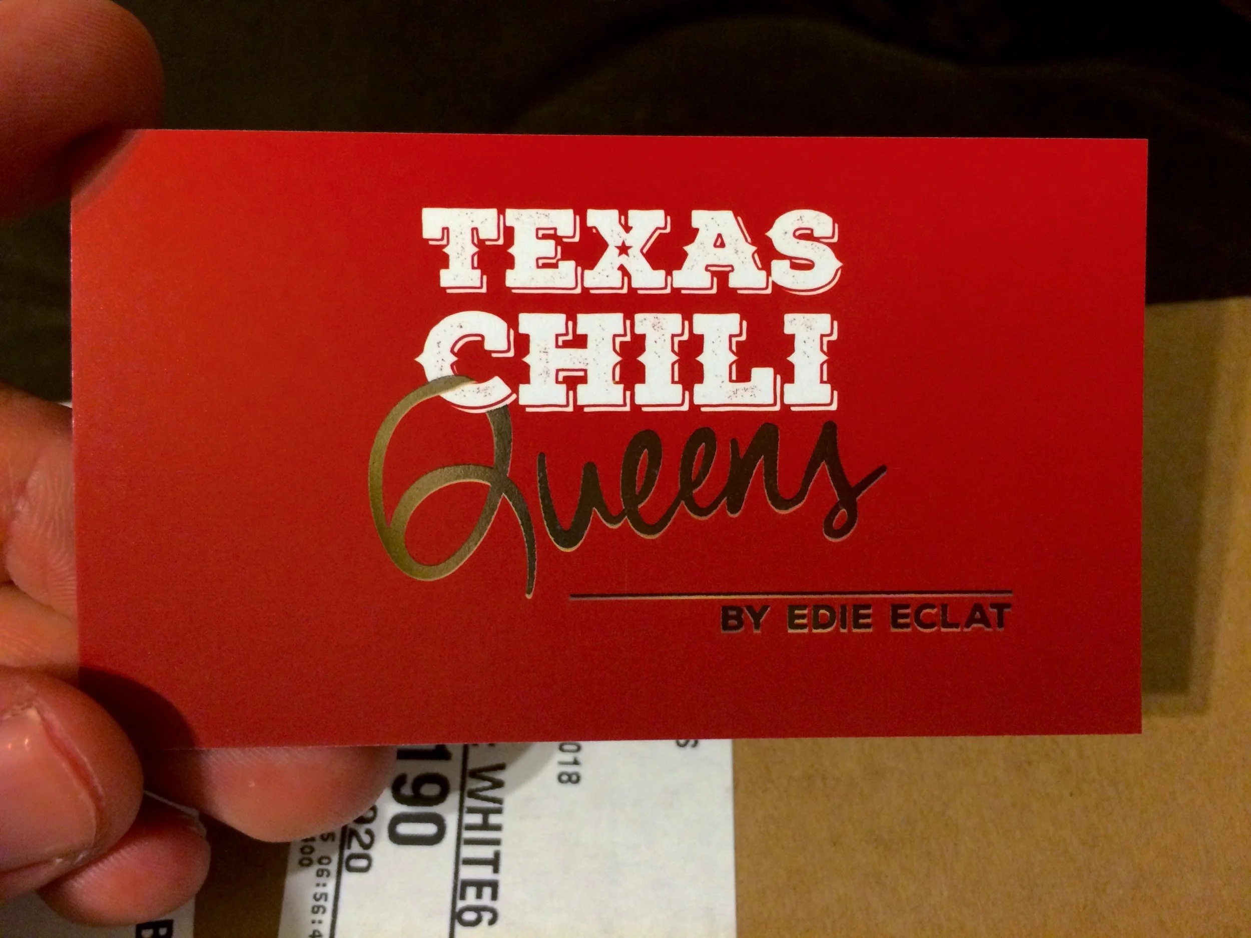 Texas Chili Queens Business Card Gold Foil Stamped