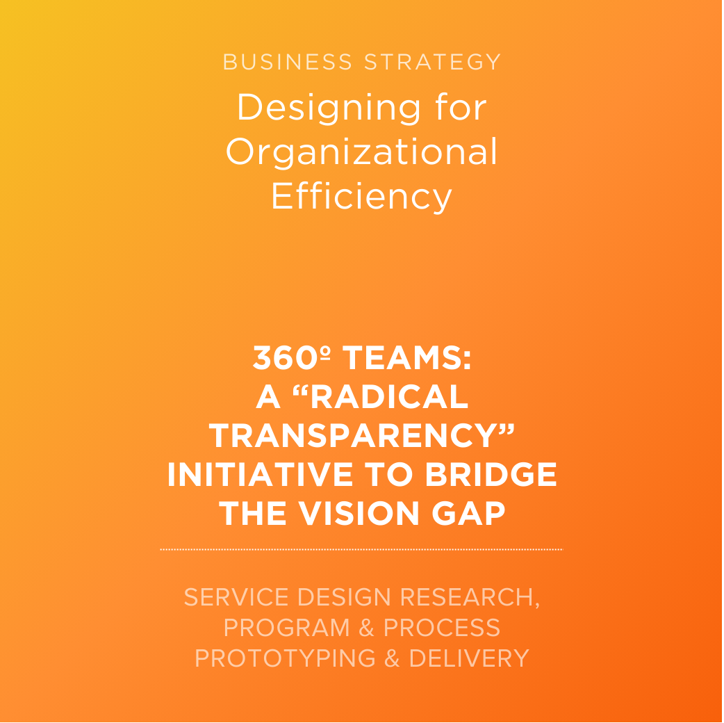 Service Design | 360º Teams – A "Radical Transparency" Initiative to Bridge the Vision Gap