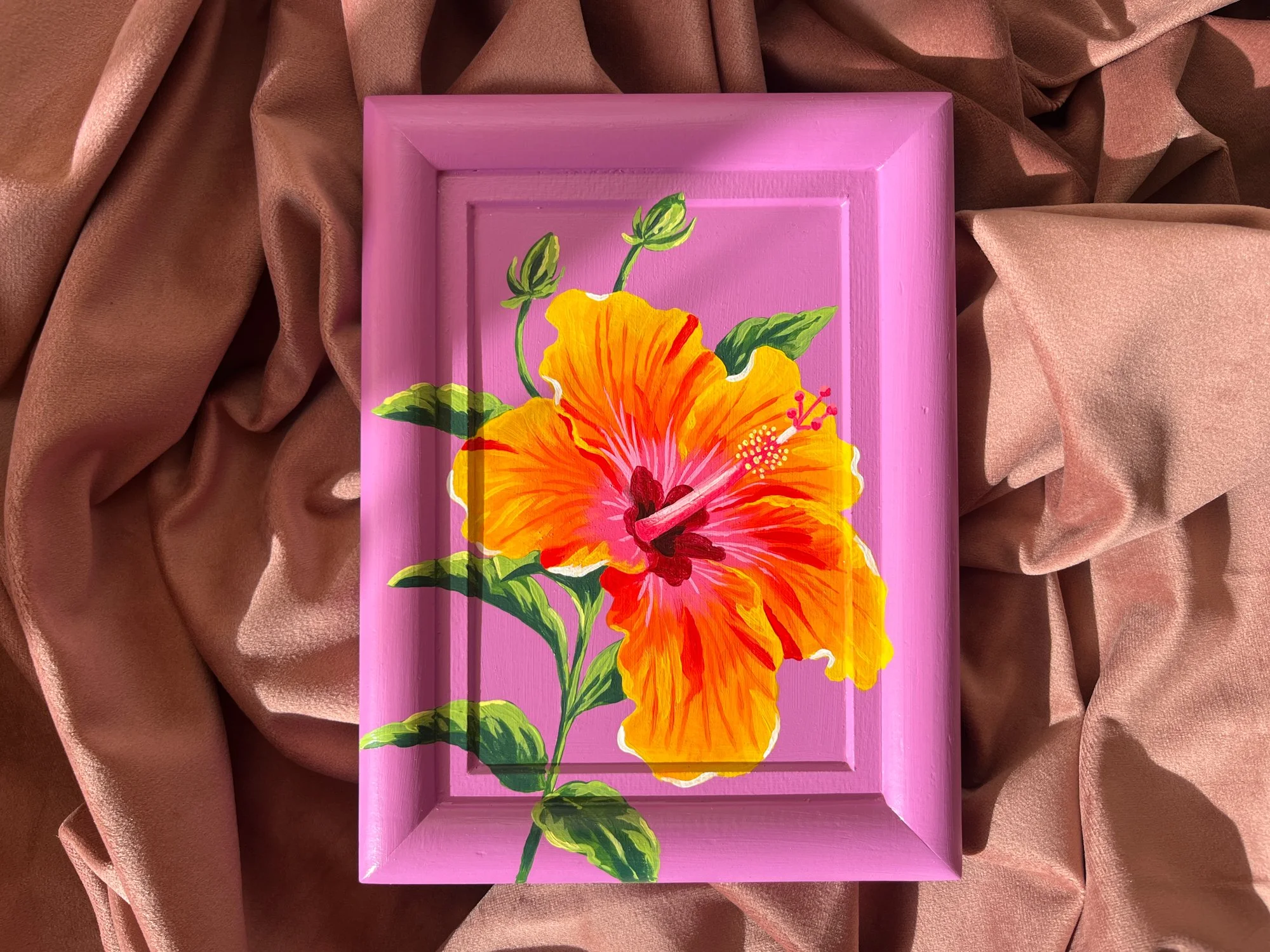 Schilderij hibiscus bloem 06 - Elise Veerman.jpg