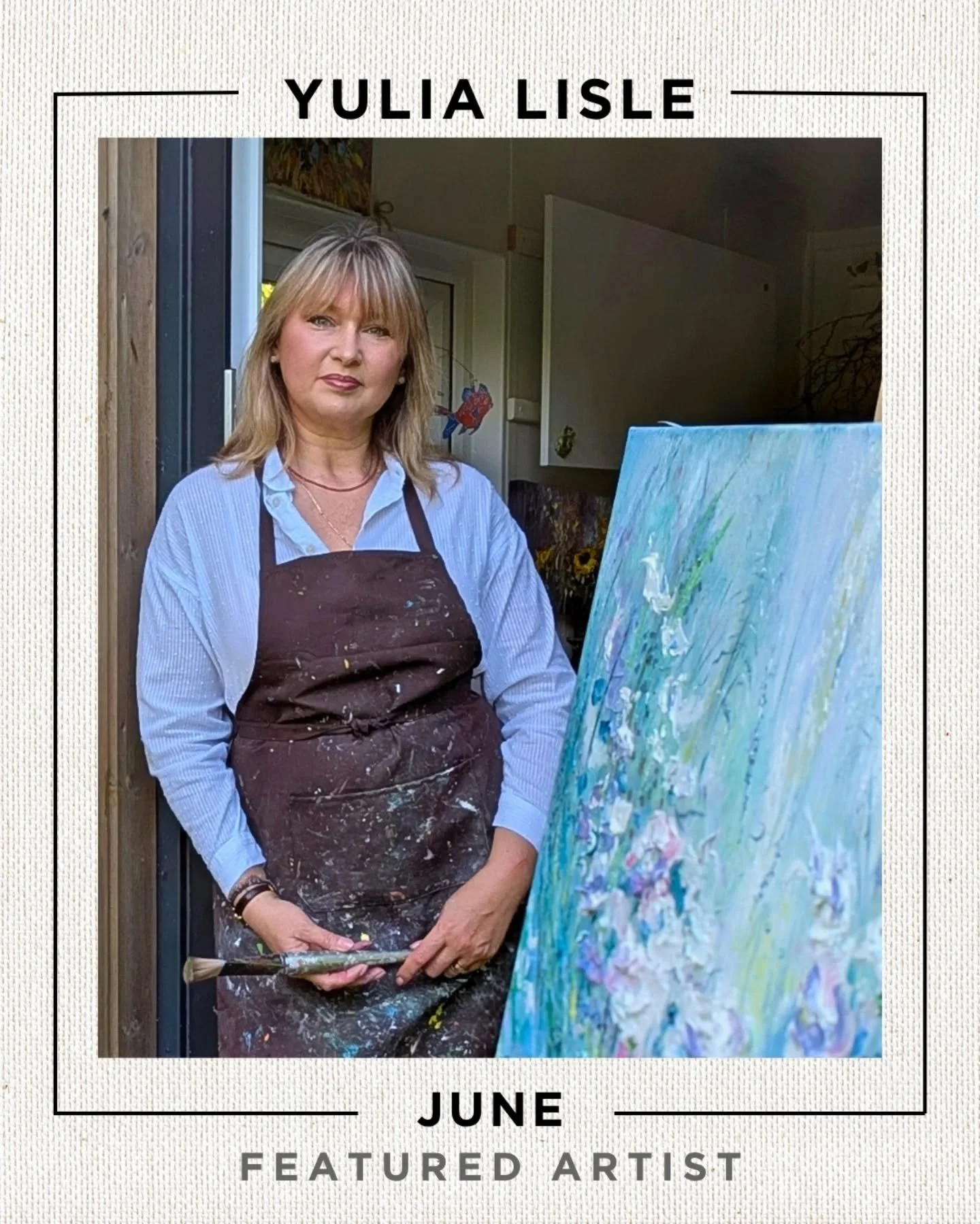 Our featured artist for June is Yulia Lisle @yulialisle_oil_art

"My work represents an opportunity to take pause in the beauty of nature and obtain a moment of solitude amongst the chaos of our world. It is in this presence of mind, this concen