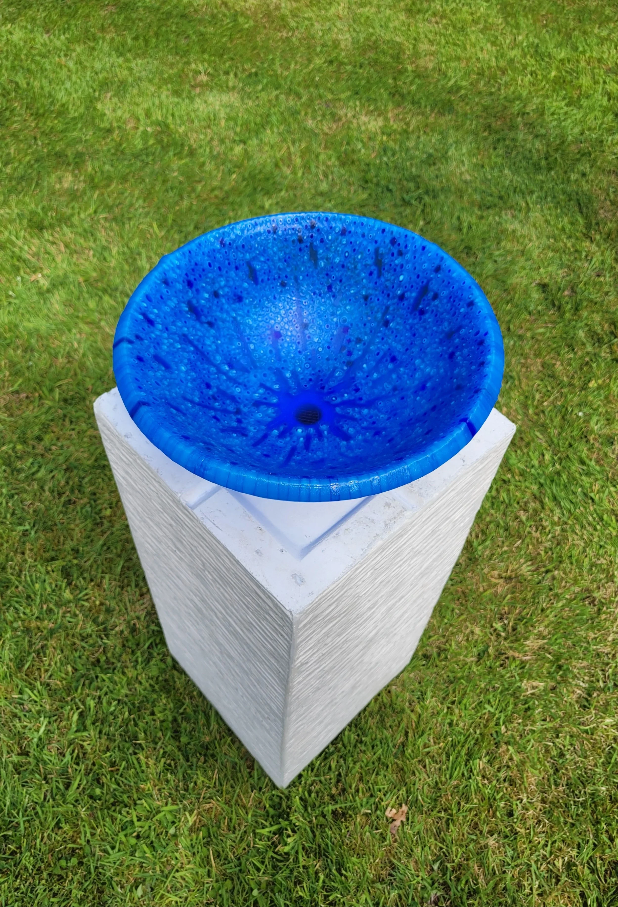 Lapis Blue Reflections Birdbath By Charlie Noel (Image 2).jpg