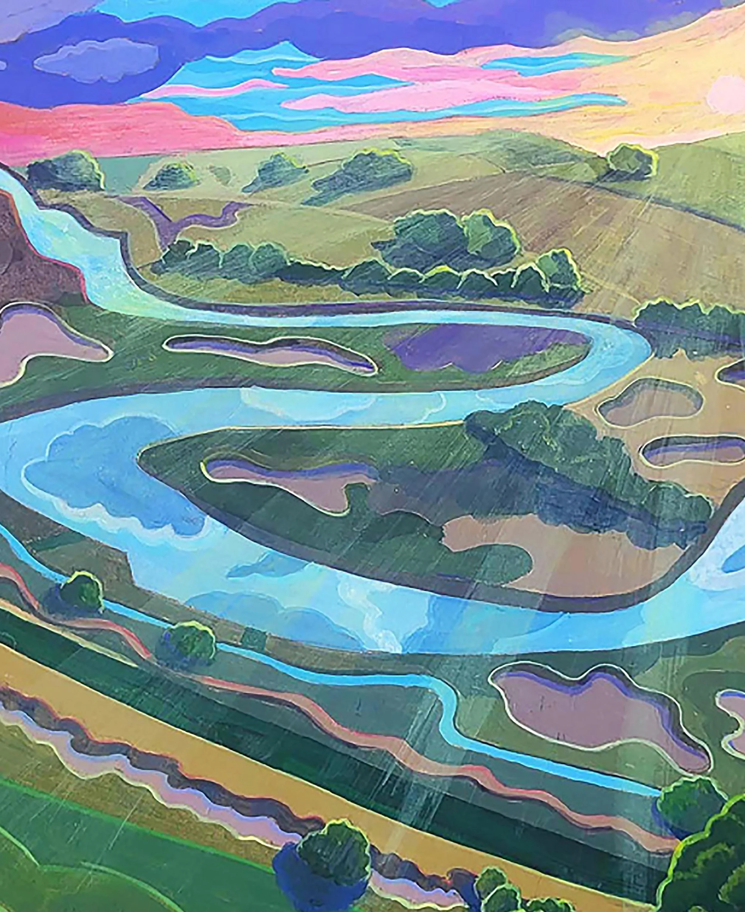 Andrea Shearing-Sunset at Cuckmere River-Giclee print.jpg