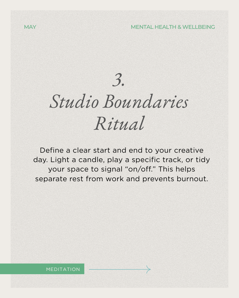 Artist Activity Studio Ritual