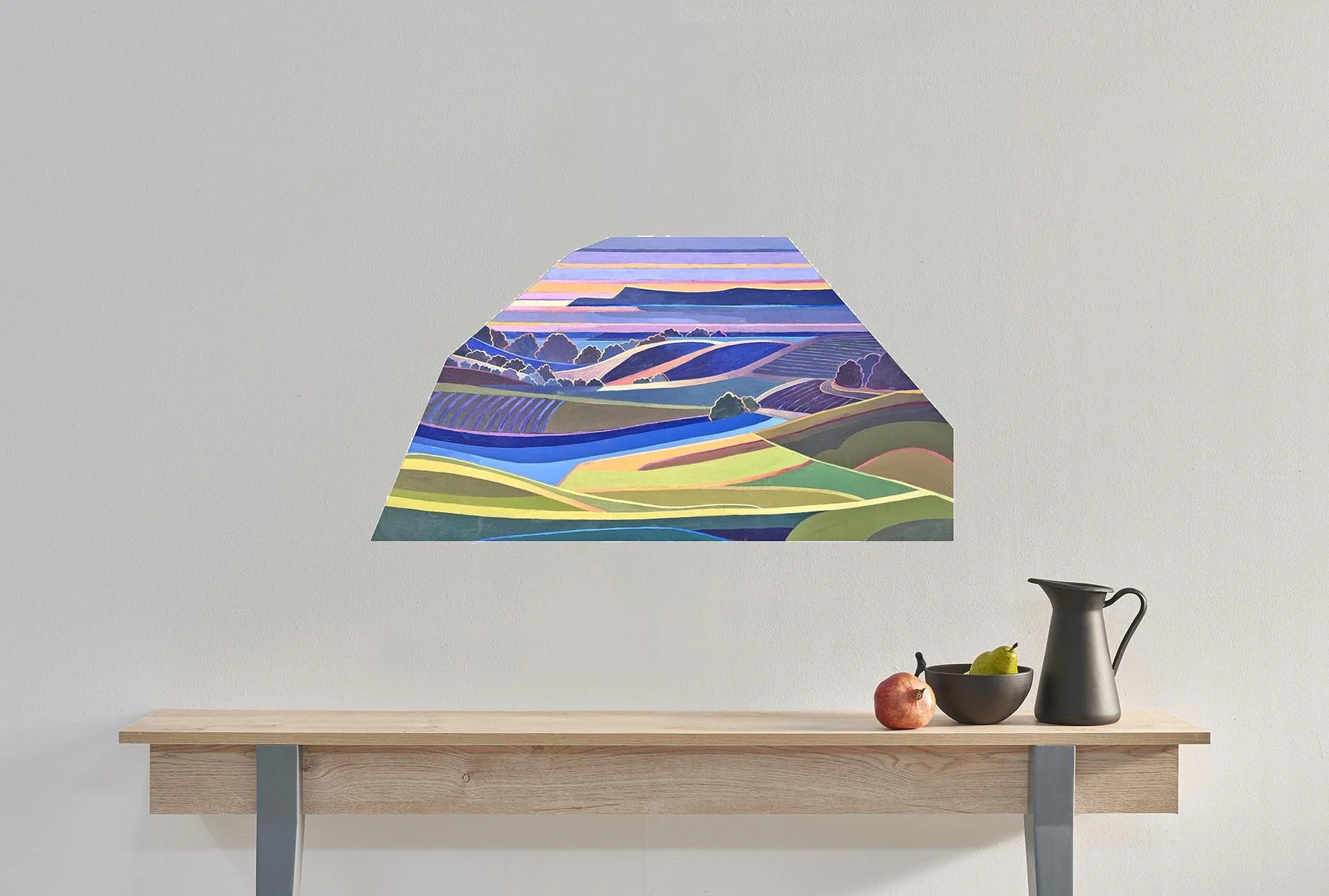 Andrea Shearing, The Sun Going Down on the Downs