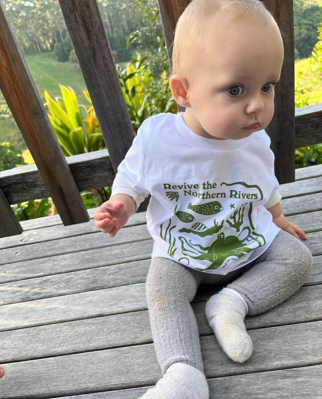 How&rsquo;s our little mate Bloom rocking the kids Sea Tee! She&rsquo;s been walking around all day reminding people to be kind to all her friends downstream. 
🐠 🐡 🐙 

We&rsquo;ve added extra stock from the pre-order to the online shop so you can 