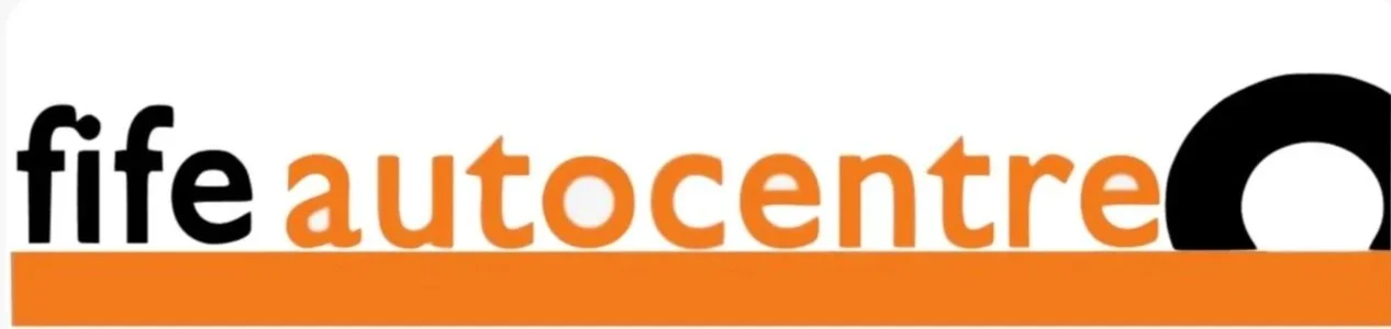 Logo of Fife Auto Centre with black and orange text on a white background.