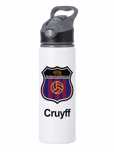 Tiki Taka White Aluminium Insulated Water bottle
