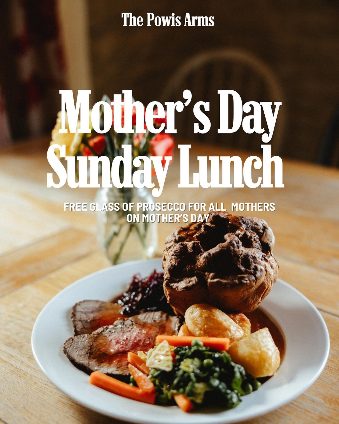 Book your table now at the @powisarms for Mothers Day ~ Sunday 10th March 🌺 

We&rsquo;ll be serving up our delicious Sunday lunch and all mothers will be treated to a complimentary glass of Prosecco 🥂🍾

We recommend booking a table so drop us a m