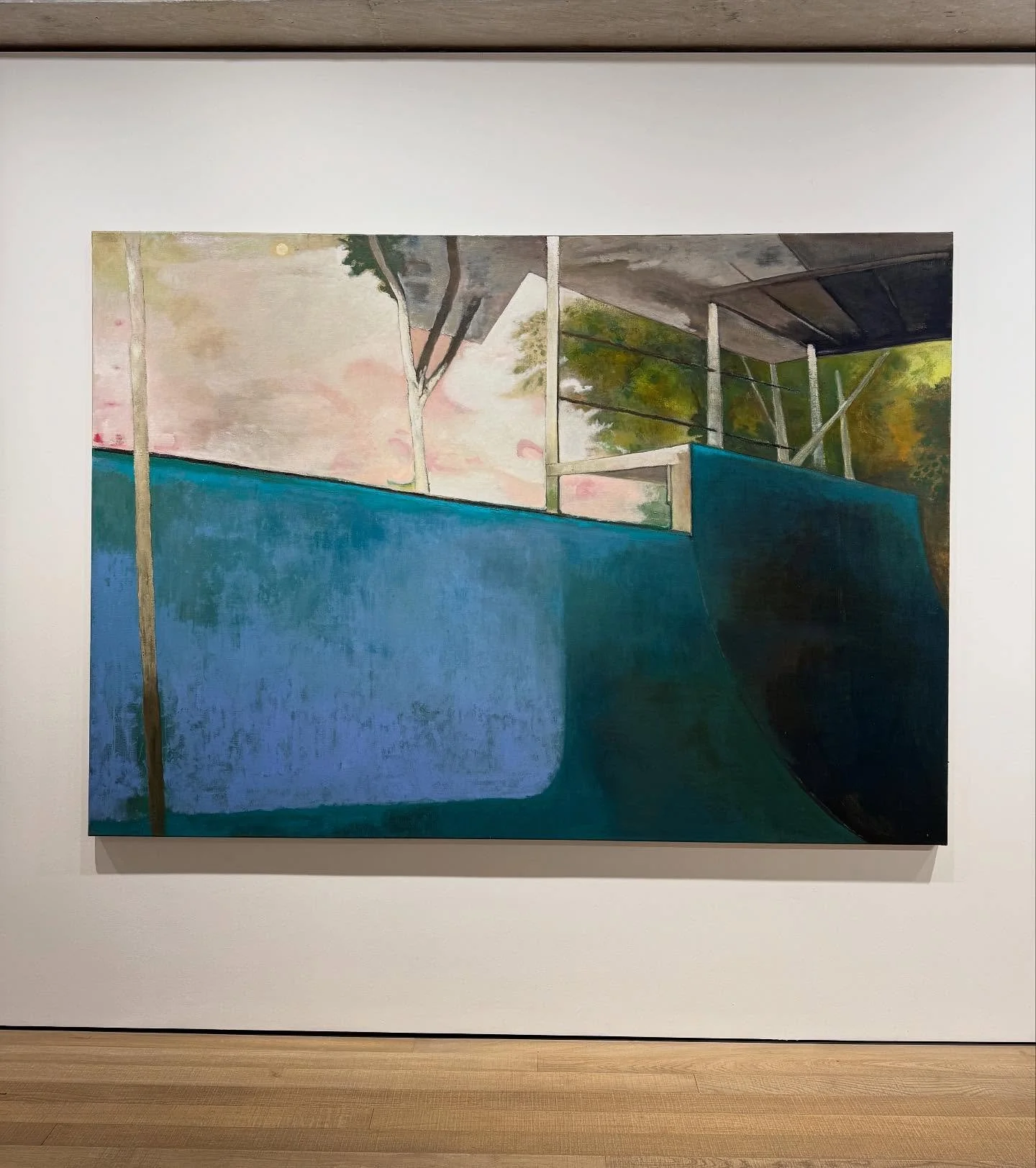 Trinidad born Justin de Verteuil studied in D&uuml;sseldorf under Peter Doig and Siegfried Anzinger. His psychologically charged tableaus are shaped by a dialogue between Caribbean and European art histories.
Here some pictures of his recent presenta