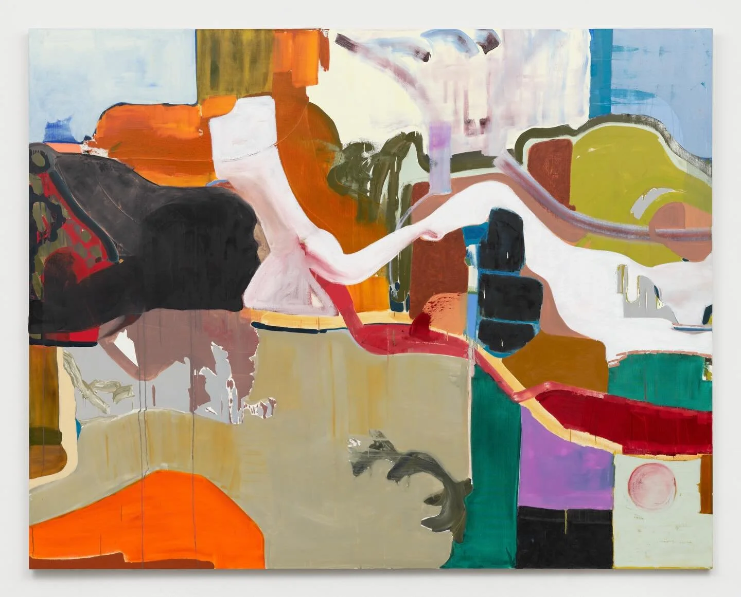 Georgian self taught painter Tamo Jugeli has two shows on in NYC right now @polinaberlingallery @karmakarma9 highly recommend seeing them if you can! What a unique painterly language. In 2025 she had her debut with @gladstone.gallery in Brussels.
.
.