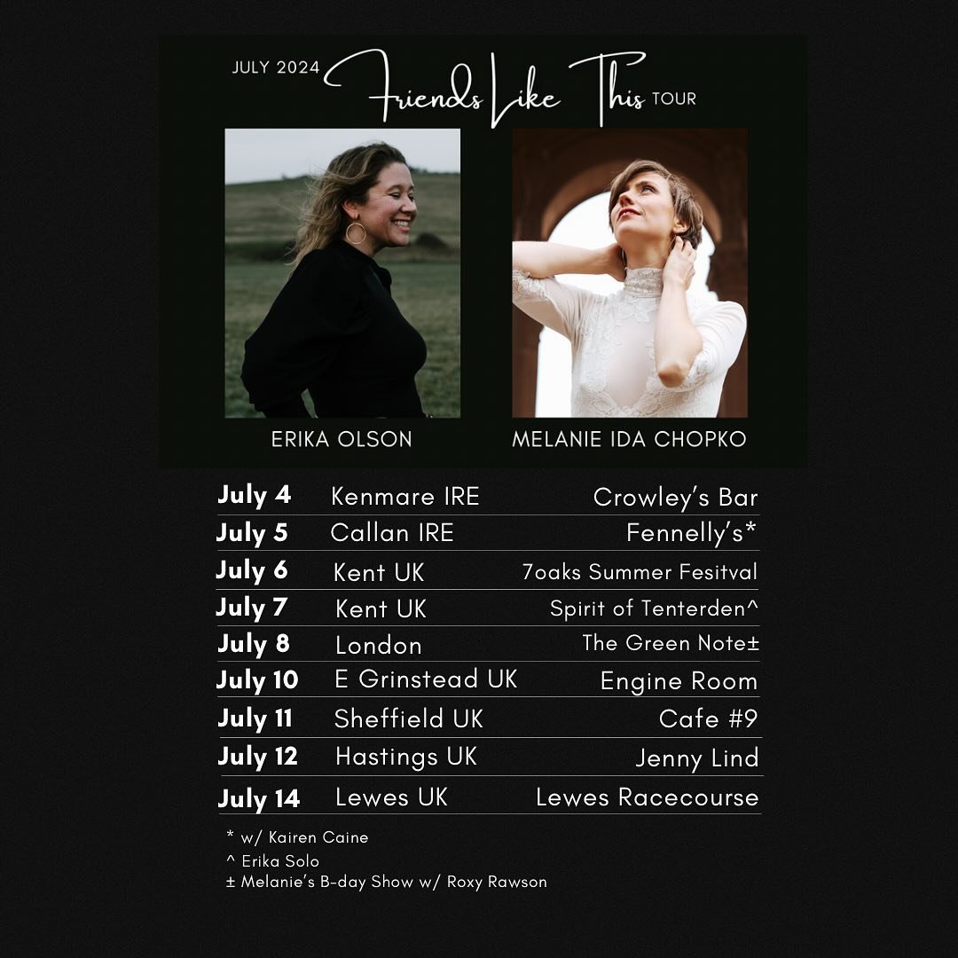 ****Updated Dates and Venues****

🎤🎶 Exciting News! 🎶🎤

I am still going on tour with @melanieidachopko!  And this post has the correct dates and venues 🤩. 

When Melanie asked me if I&rsquo;d be up for a crazy idea I think I said yes before I k